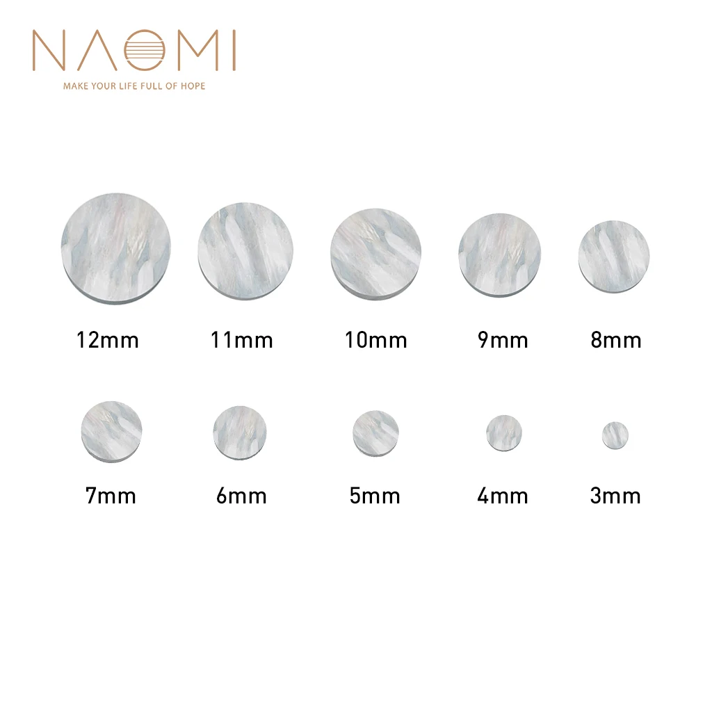 Наоми 10 шт. гитарная гриф точки маркеры для грифа инкрустация белая жемчужная