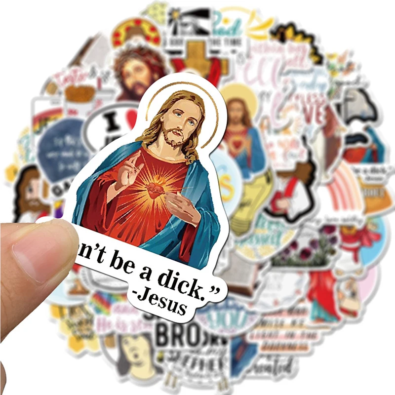 50 шт. наклейка с надписью Jesus Christian Religion скейтборд холодильник наклейки для гитары