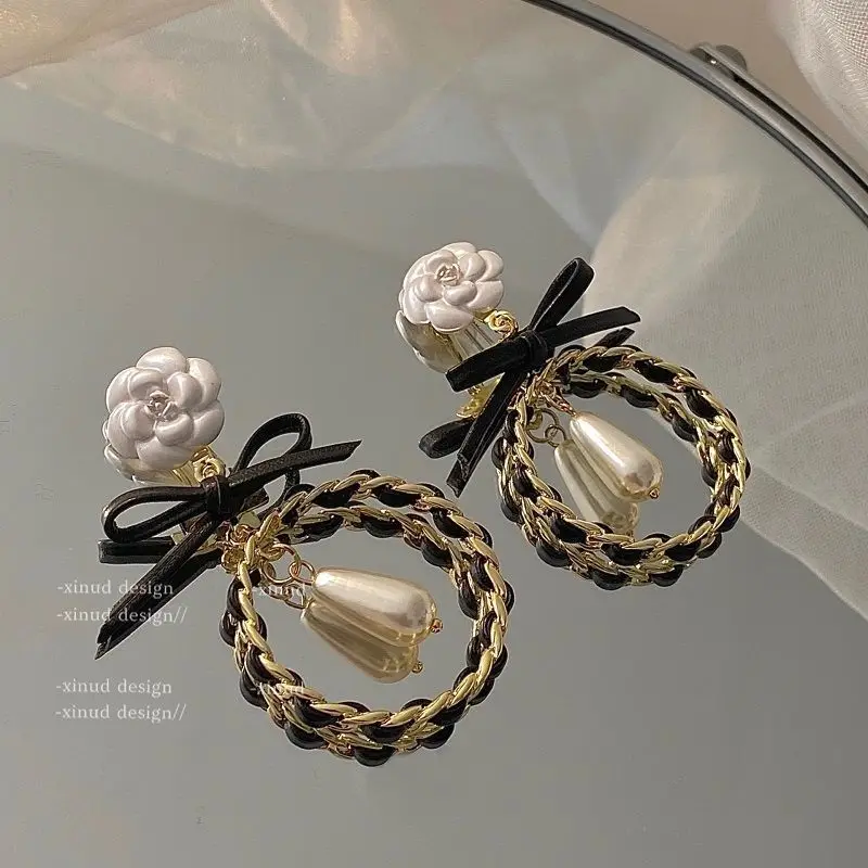 

Женские кожаные серьги, асимметричные серьги с кисточками, корейский стиль, 2021