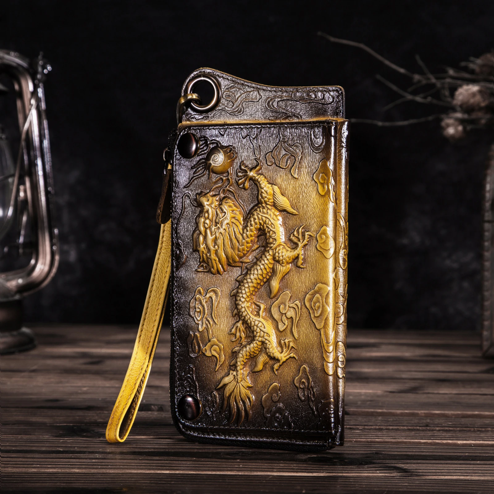 Сумка клатч унисекс из натуральной кожи на молнии|Зажимы для денег| |