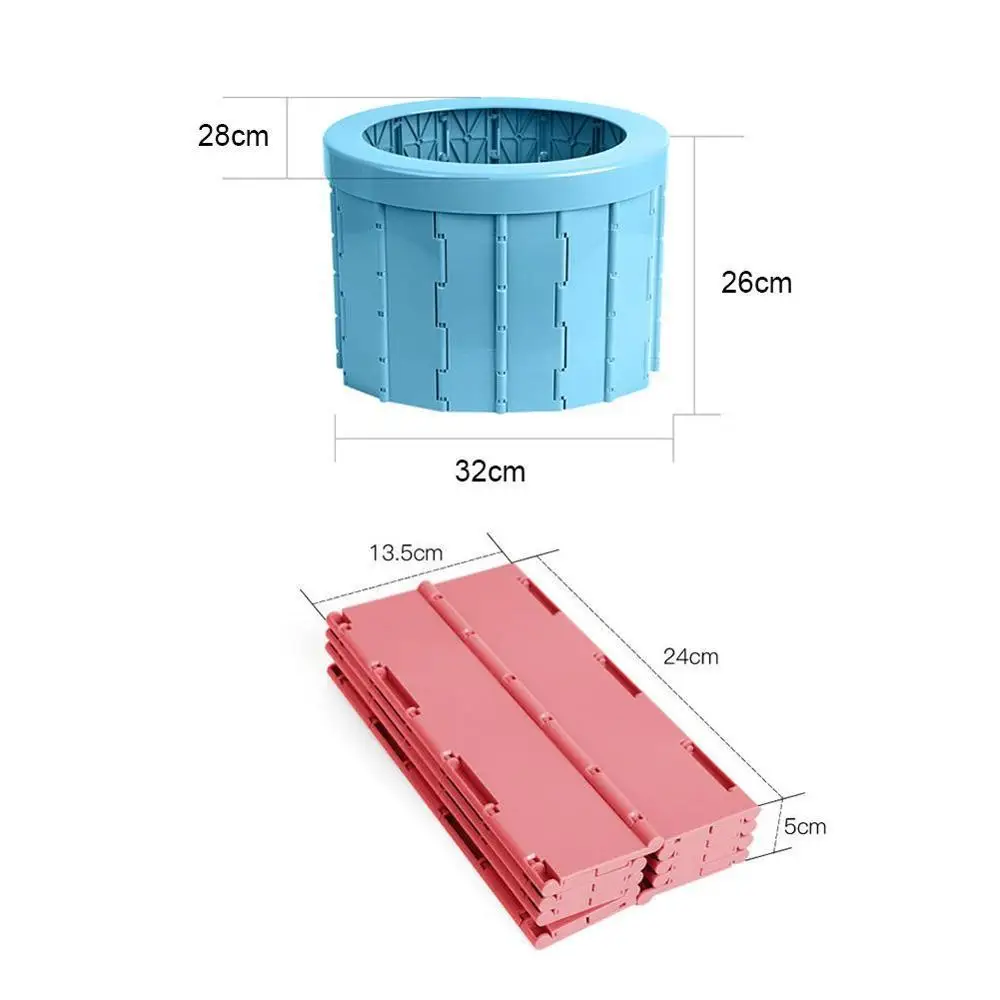 

Portable Folding Toilet Urinal Mobile Seat For Camping Box Trash Hiking Can Storage Assists Trip Long Travel Outdoor H9E2