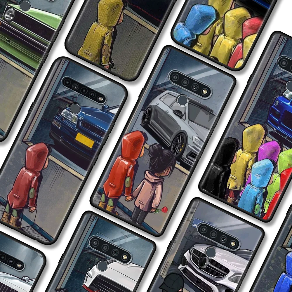 

CellPhone Case For LG K92 K41s K61 K50s K42 K40S K71 K40 G6 G7 G8 Thinq Black Silicone Funda Boy Girl See Cool Sports Car Drift