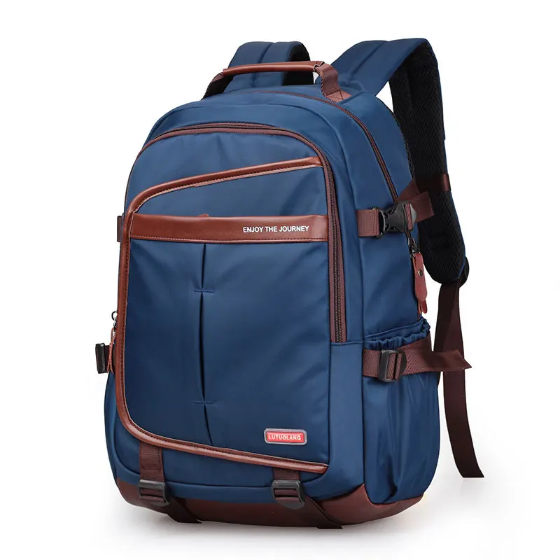 

2022 Multifunction Rucksack Laptop Backpack Men's Travel Bags Waterproof Oxford Black Computer Backpacks For Teenager mochilas