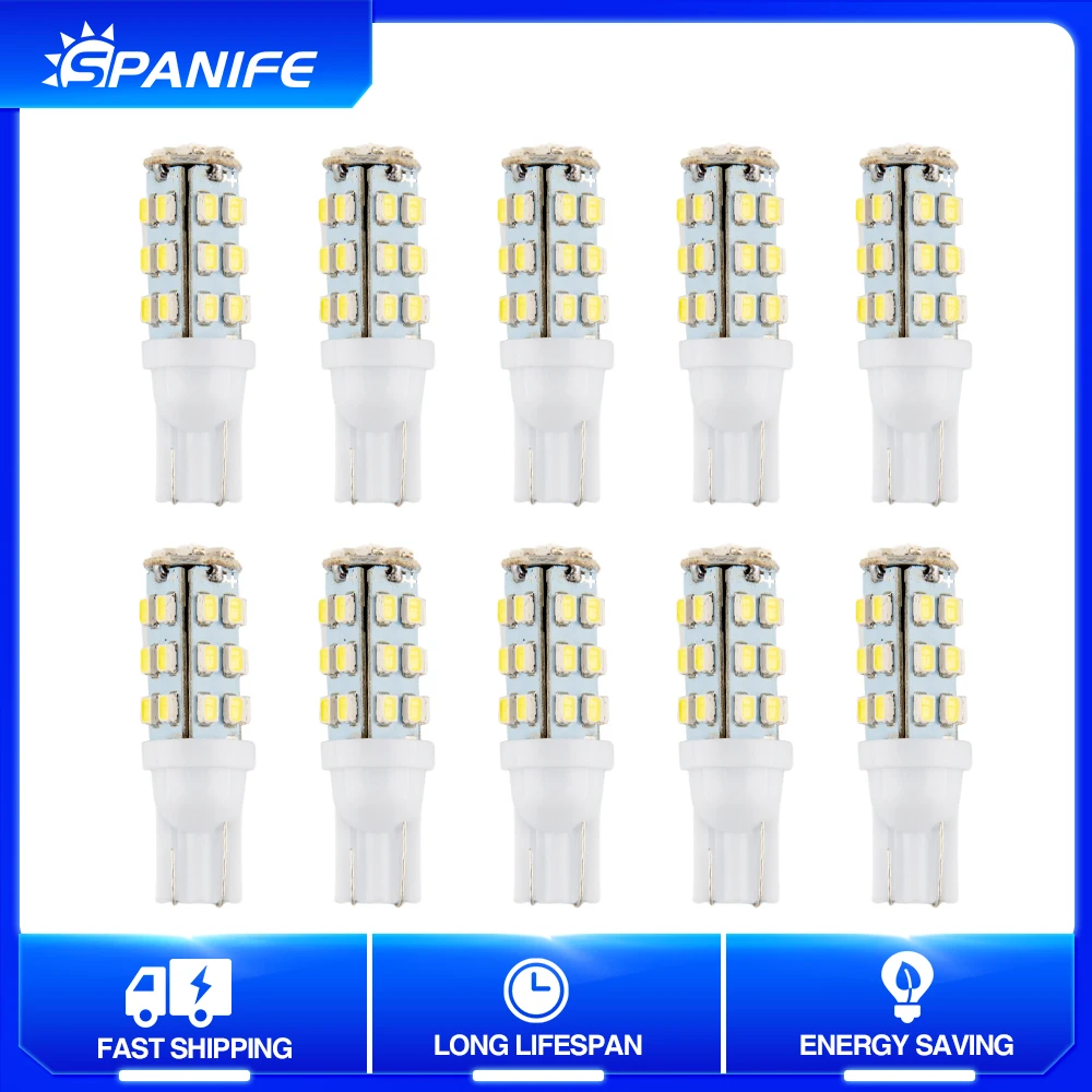 

Spanife 10 шт. W5W фонарь для автомобиля 10 3014 28SMD автомобильный номерной знак ламсветильник для чтения