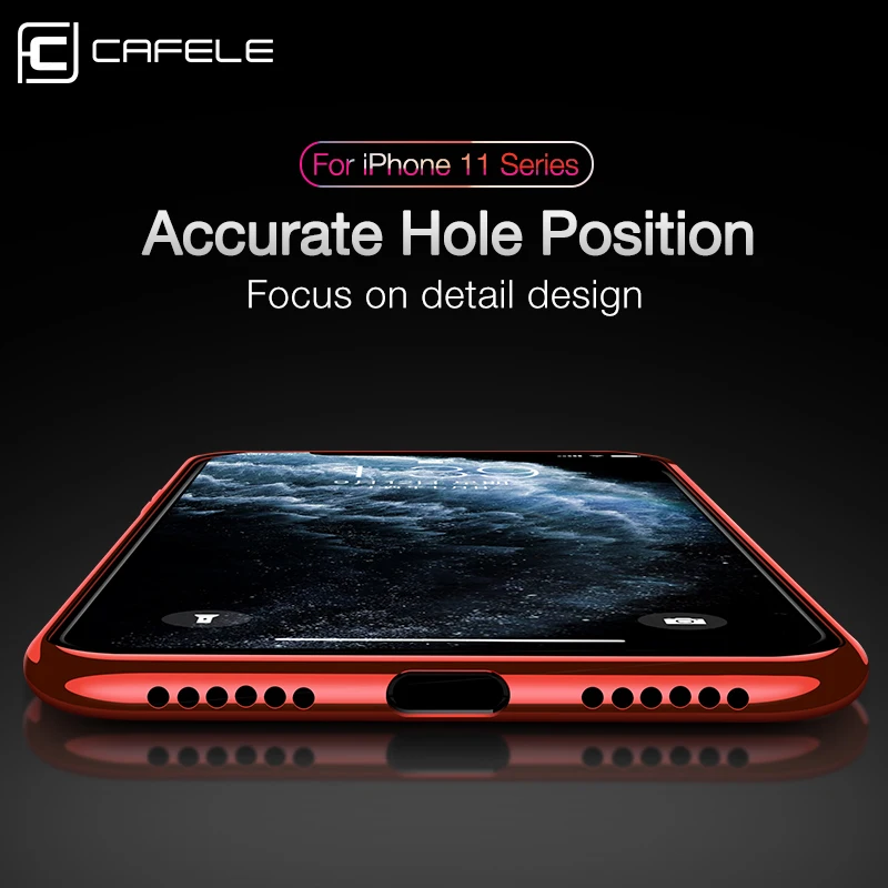 Cafele Transparent Soft Silicone for iPhone 11 pro max Case Cover TPU Plating Crystal Clear Back |