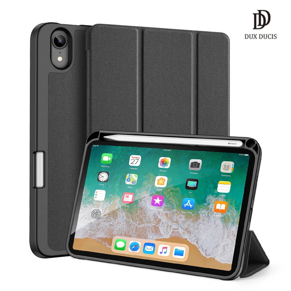 

Tablet Leather case for iPad Mini 6 Case Smart Sleep Wake DUX DUCIS DOMO Series Trifold Protective Case with Pencil Holder