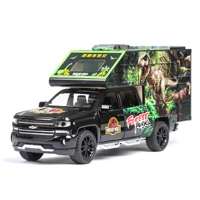 132 diecast car model metal suv vehicle simulation dinosaur overlord toy car plastic wheels sound and light pull back car gift