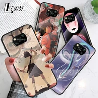 spirited away anime for xiaomi poco f3 f2 x3 nfc x2 m2 pro tempered glass hot new shell luxury cover phone case