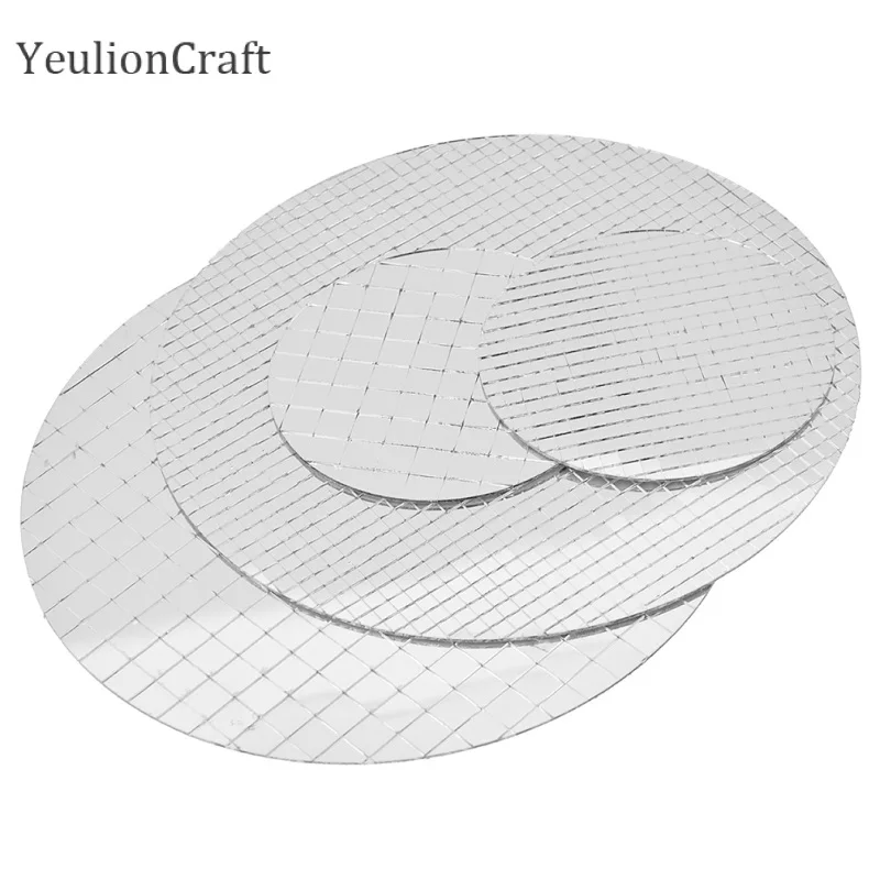 Самоклеящаяся круглая стеклянная зеркальная мозаичная плитка Chzimade для