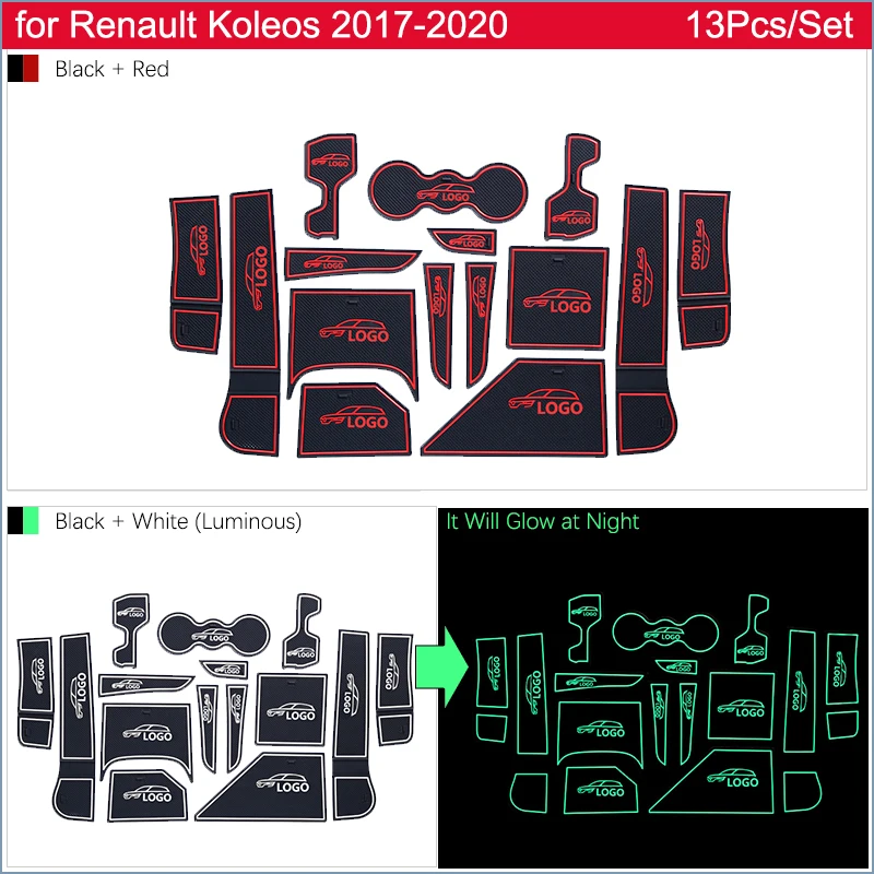 Противоскользящая резиновая подстилка для дверей Renault Koleos MK2 Samsung QM6 2017 ~ 2020 2018 2019