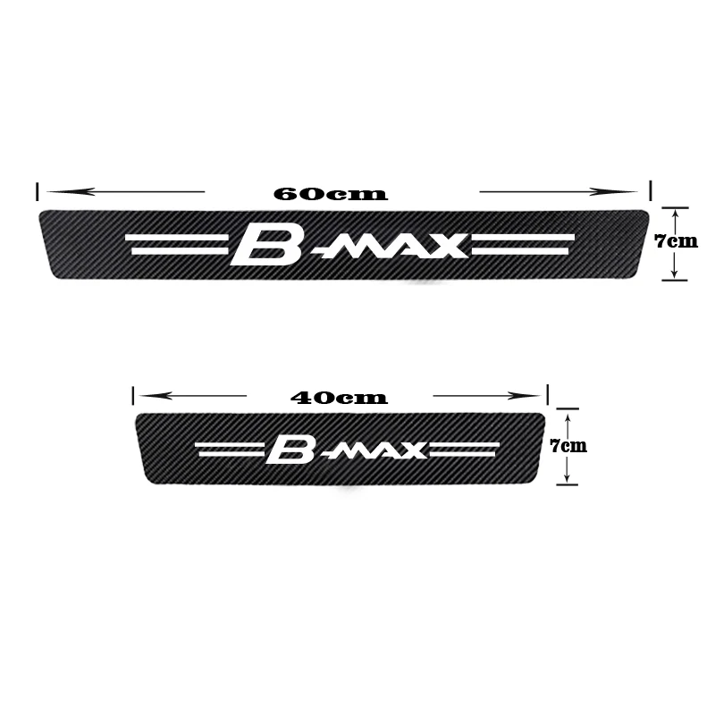 

4pcs/set Car Door Sill Sticker For Ford Bmax Auto Welcome Pedal Protector Stickers Auto Styling Accessories