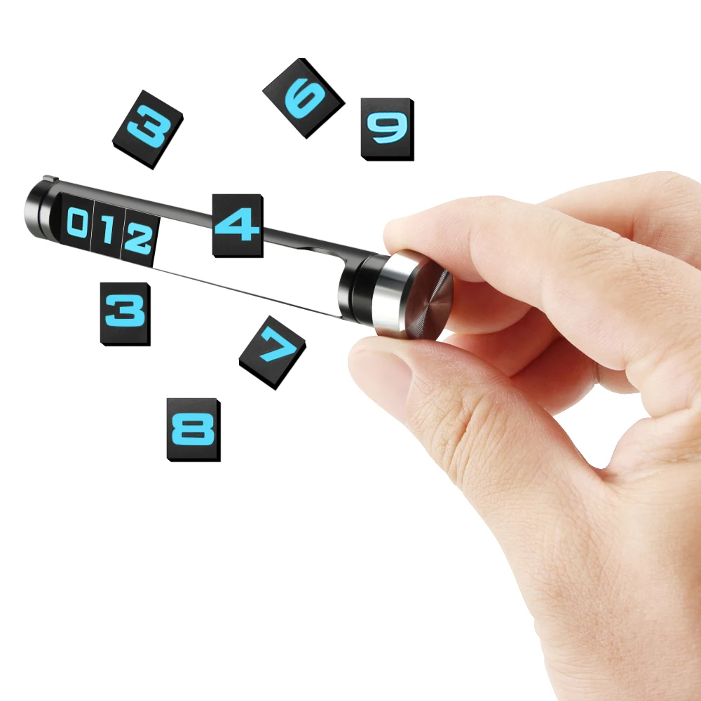 Автомобильная Временная парковочная карта вращающаяся номерная табличка