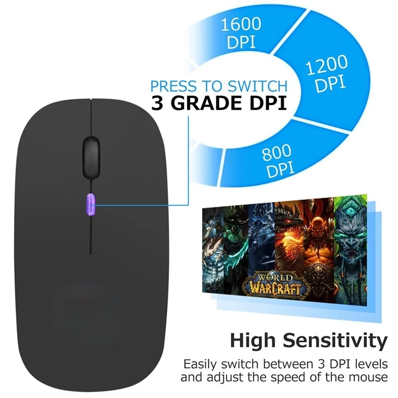 

Wireless Mouse Bluetooth RGB Rechargeable Mouse Wireless Computer Silent Mause LED Backlit Ergonomic Gaming Mouse For Laptop PC