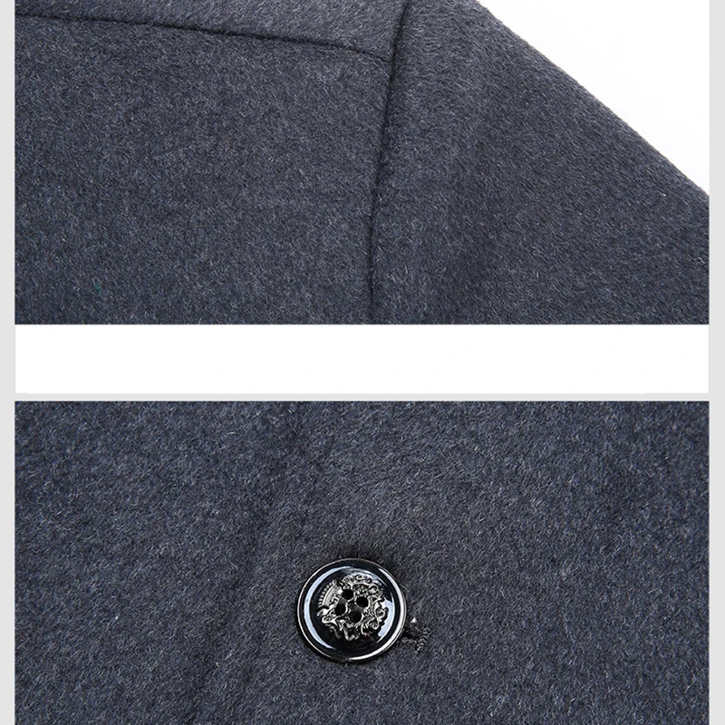 Мужское зимнее пальто с отложным воротником однотонное | Мужская одежда