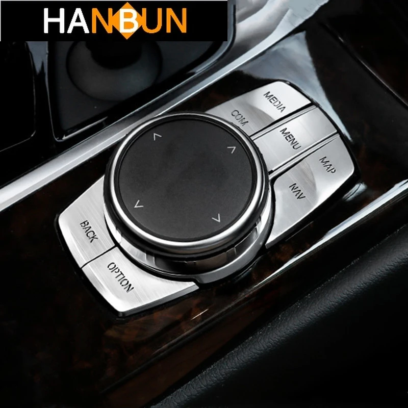 

Car Styling Console Multimedia Buttons Decorative Cover Trim Sequins For BMW 1-7 Series X1 X3 X4 X5 X6 Interior Accessories