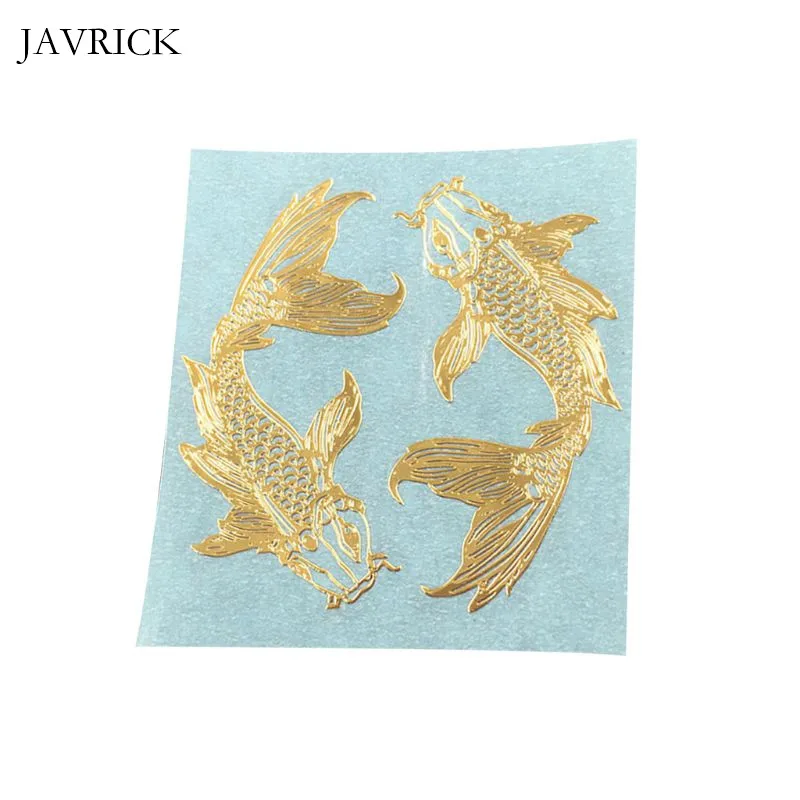 2 шт. пара эпоксидная смола золотого карпа рыба форма металлический стикер сделай