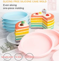 4pcs silicone mold newest diy baking round cake mousse mold for baking tray chocolate dessert baking pan cake decorating tools