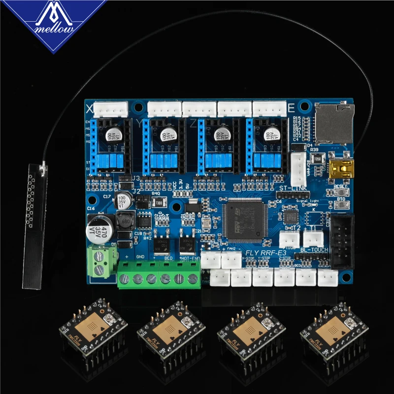 2021 Mellow FLY RRF E3 V1.0 Wifi 32 битная плата управления Reprap прошивка поддержка TMC2209 UART детали