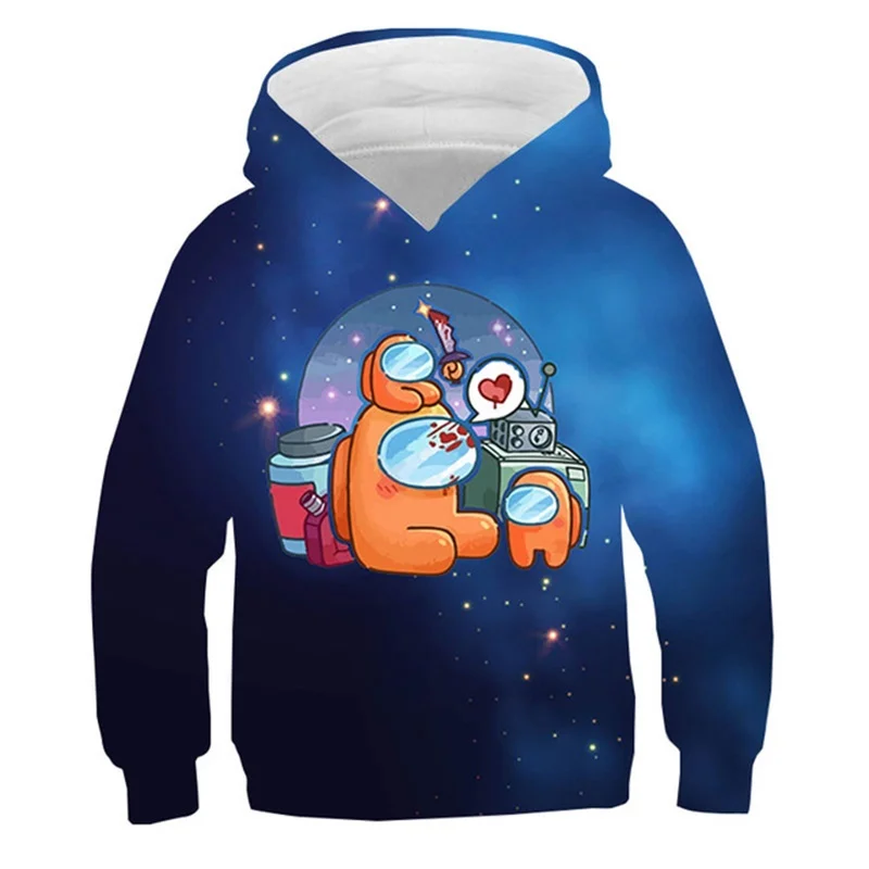 

Hot Sell 3D Print Among Us Hoodie Kids Cute Pattern Sweatshirt Long Sleeve Cartoons Games Baby Boys Clothes Toddler Child Tops