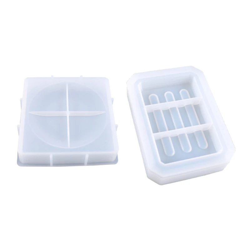 

DIY Crafts Container Crystal Epoxy Resin Mold Soap Storage Box Silicone Mould