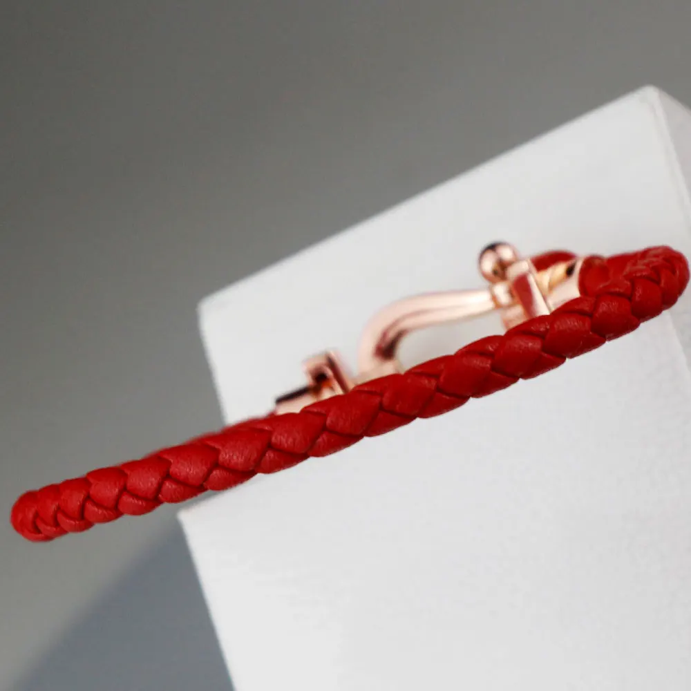 tv high quality luxury horseshoe bracelet u logo popular original fashion brand womens jewelry fred bracelet couple gift hot free global shipping