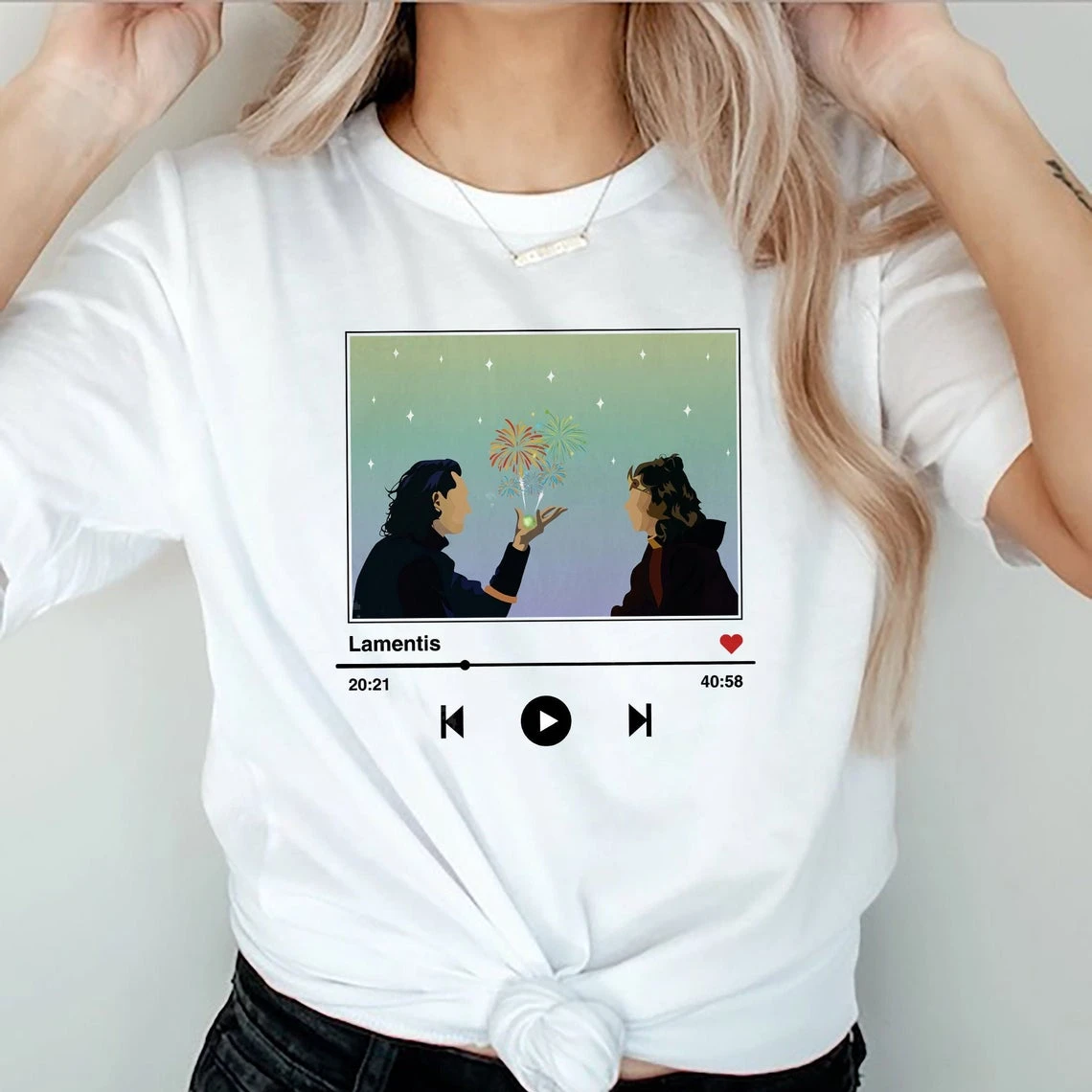 Camiseta con estampado Loki y Sylvie para mujer, remera con estampado gráfico de Sylvie Laufeydottir, playera inspirada en el programa de televisión de Loki Magic, camiseta bonita de madrina