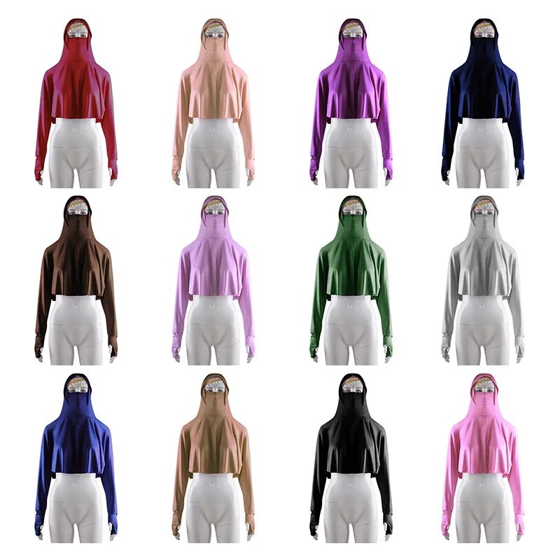 Исламский женский хиджаб с полным покрытием капюшоном арабские топы