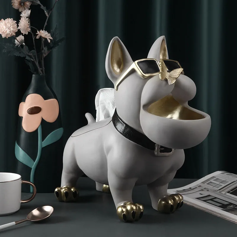 Nordic Творческий бульдог ключ стойка для хранения украшений дома декоративная