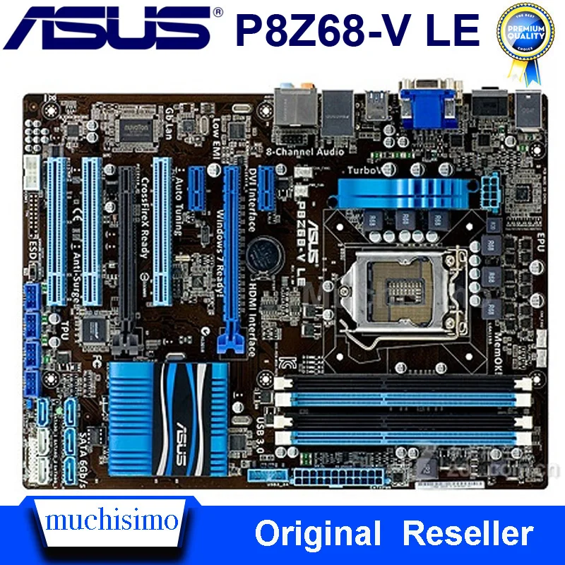 Б/у LGA1155 Asus P8Z68 V LE материнская плата Core i7/Core i5/Core i3 DDR3 32GB Intel Z68 оригинальный