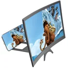 AA 12 дюймов мобильный телефон 3D Экран видеоувеличитель изогнутые увеличенные смартфон фильм усиления проектор подставка для телефона