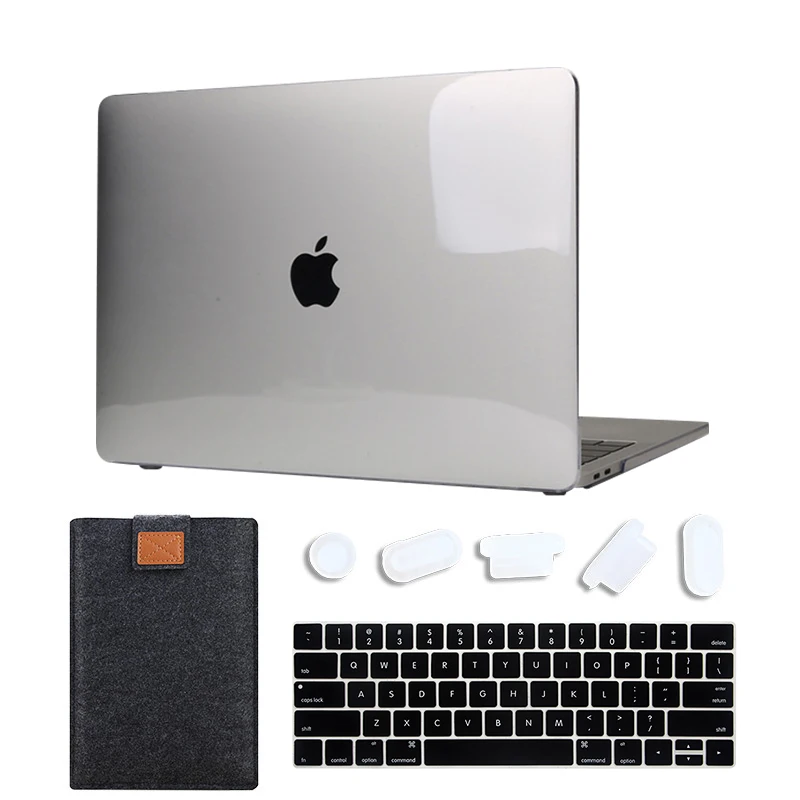 Crystal Transparent MTT матовый чехол для ноутбука Macbook Pro 13 15 дюймов Жесткий Чехол для mac book Air Pro retina 11 12 13 15 Сенсорная панель сумка для ноутбука - Цвет: Crystal Transparent