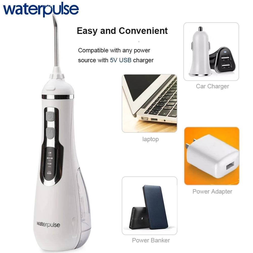 Waterpulse V400/V500 портативный ирригатор для полости рта Стоматологическая Вода Flosser