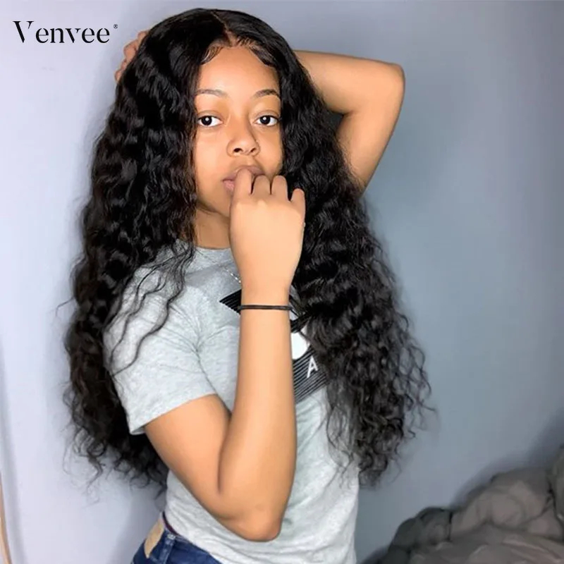 Парики из человеческих волос с прозрачными полными кружевами предварительно