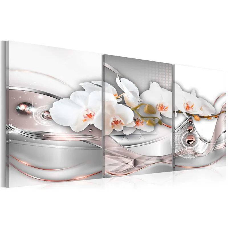 

Настенная картина в рамке с изображением розовой орхидеи, Картина на холсте в скандинавском стиле, декоративный постер для гостиной с цвета...