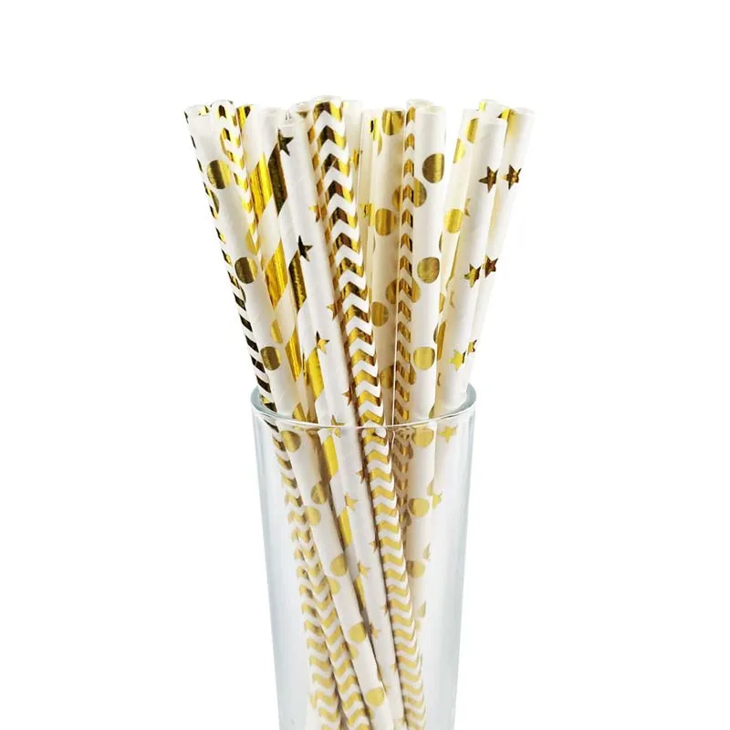 Розовые полосатые соломинки в виде звезд и волн креативные питьевые трубки