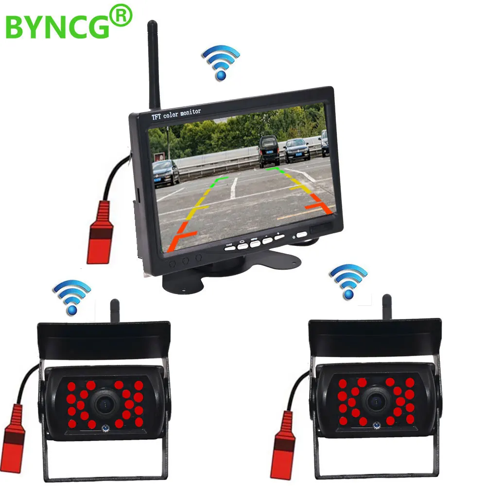 7 &quotБеспроводной автомобильный монитор TFT LCD заднего вида для HD монитора камеры