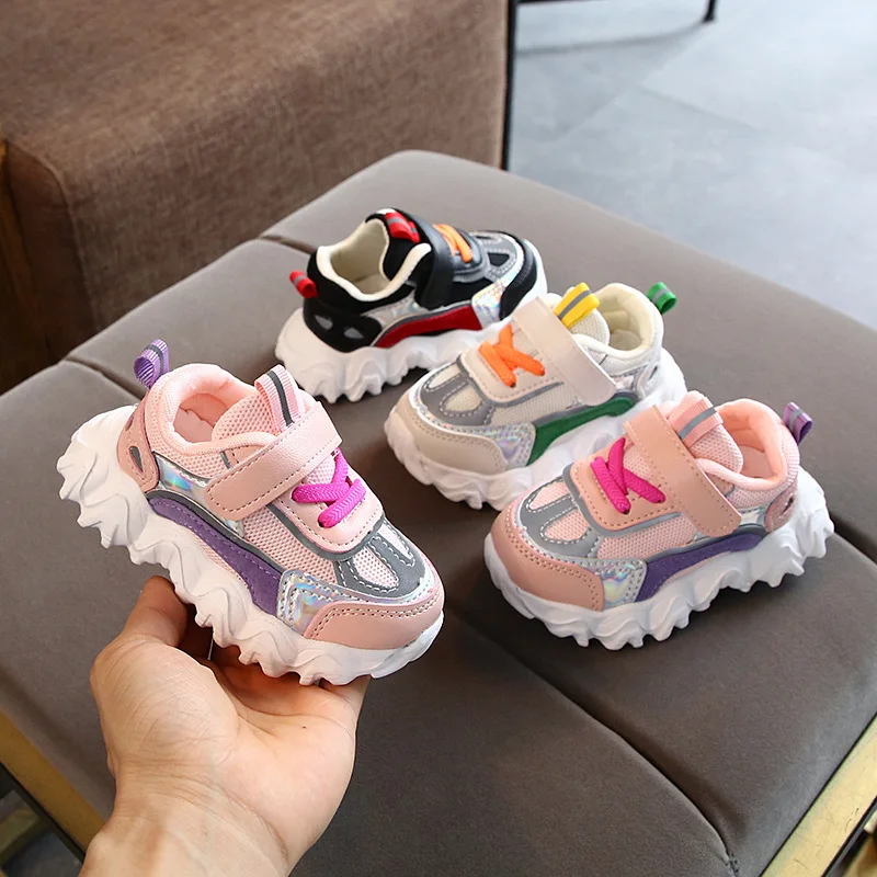 Детская обувь для малышей 1 2 3 лет сетчатые Повседневные кроссовки мальчиков и