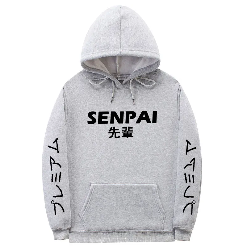 Grey MS432 Модная японская уличная одежда SENPAI, толстовка с капюшоном, несколько цветов, мужские и женские толстовки, пуловер, sudadera hombre - Цвет: Grey MS432