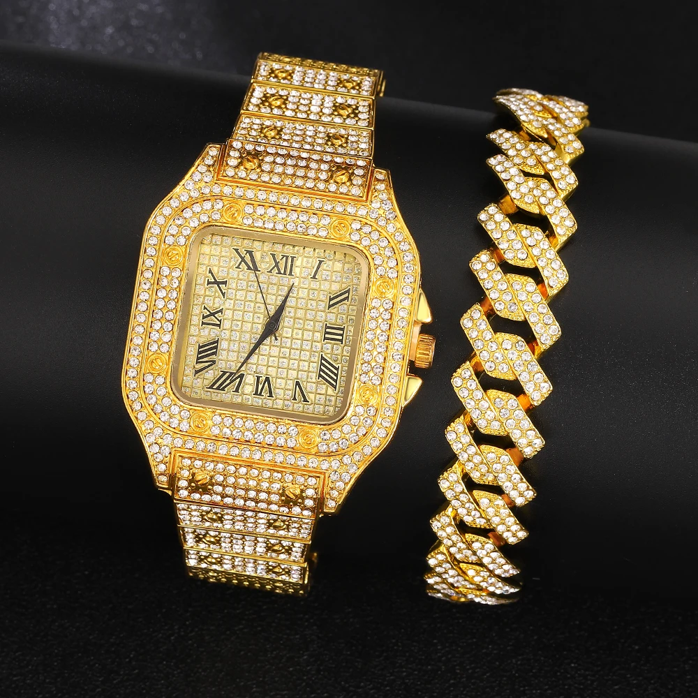 Кубинская цепочка Майами для мужчин сверкающее ожерелье в стиле хип-хоп 15 мм