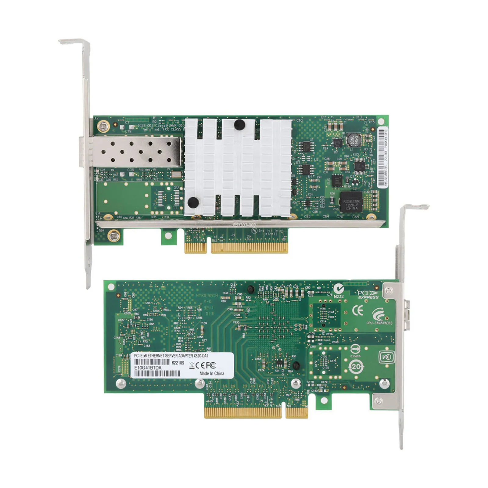 10 Гб PCI E сетевая карта Intel 82599EN Чипсет для X520 DA1 конвергентный сетевой адаптер INTEL