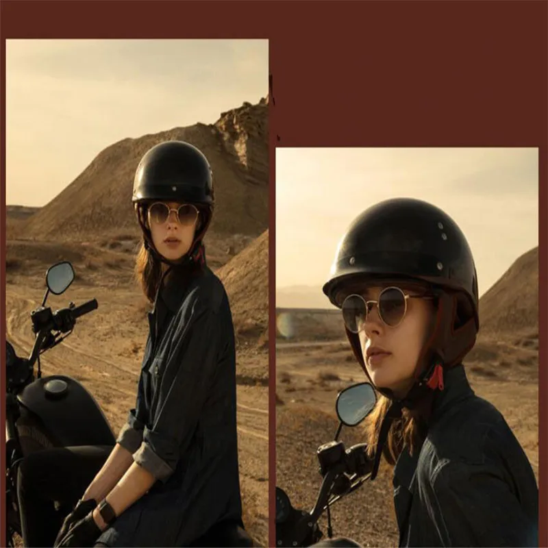 Мотоциклетный шлем GXT винтажный мотоциклетный с открытым лицом для мотогонок