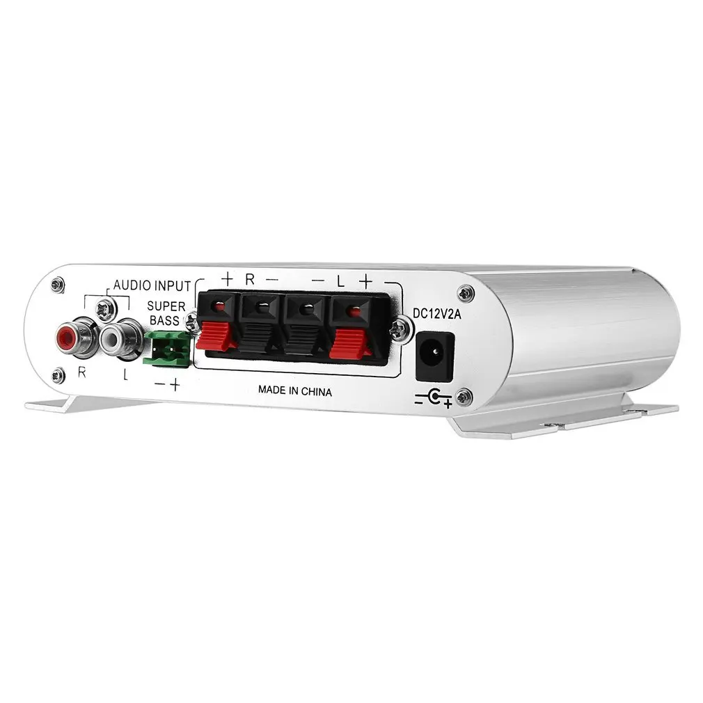 Мини HiFi серебряный 12 В 20 Вт CD MP3 радио авто мотор лодка Домашнее аудио стерео бас