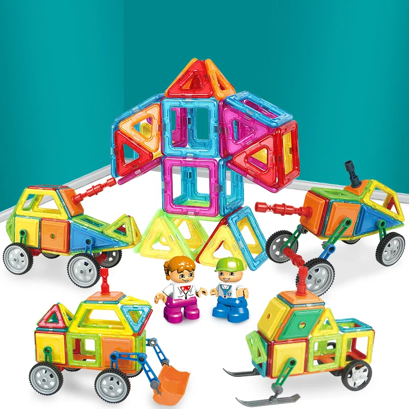 3D магнитные блоки среднего размера Магнитный конструктор Строительная модель