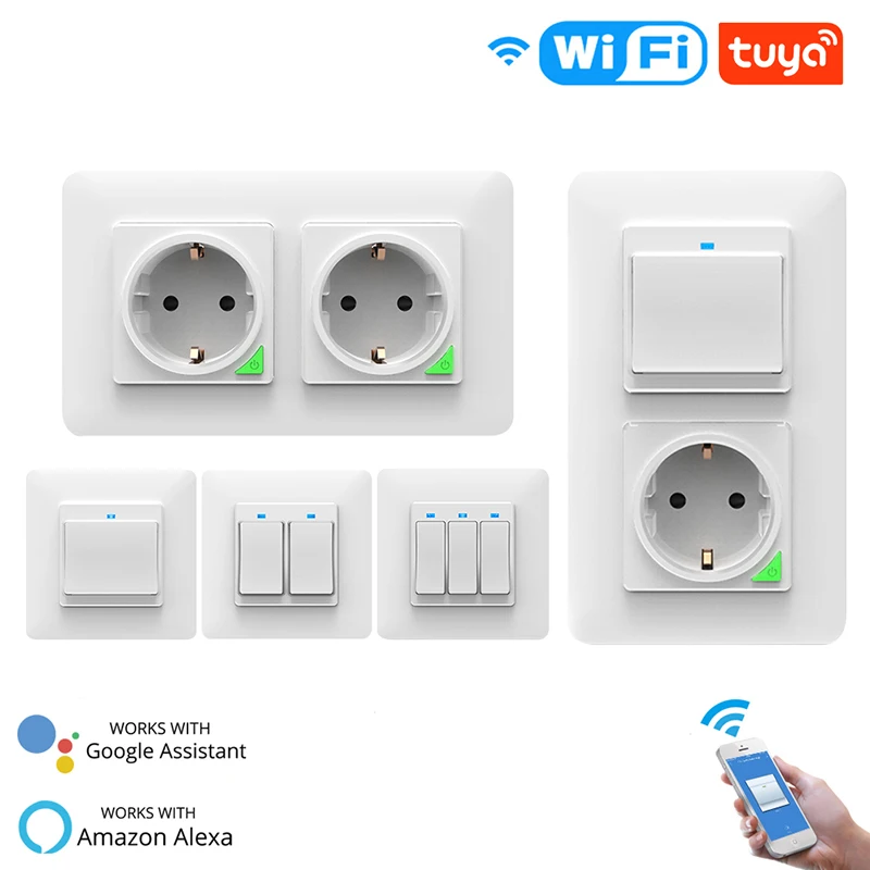 Умный настенный выключатель с поддержкой Wi-Fi и Google Home | Безопасность защита