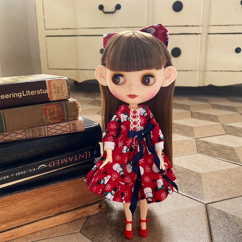 Шарнирная кукла Blyth с матовым лицом из матовой белой кожи 1/6 шарнирная шариком