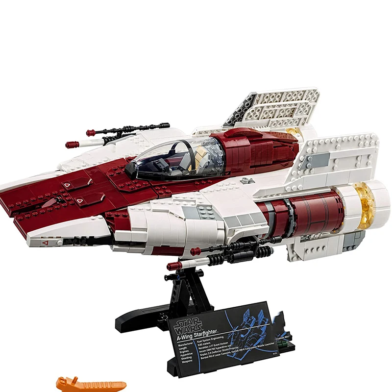 

Конструктор Moc 75275 Star The Film A Wing Starfighter, игрушка UCS подходит только для L светильник льника, детская игрушка в подарок