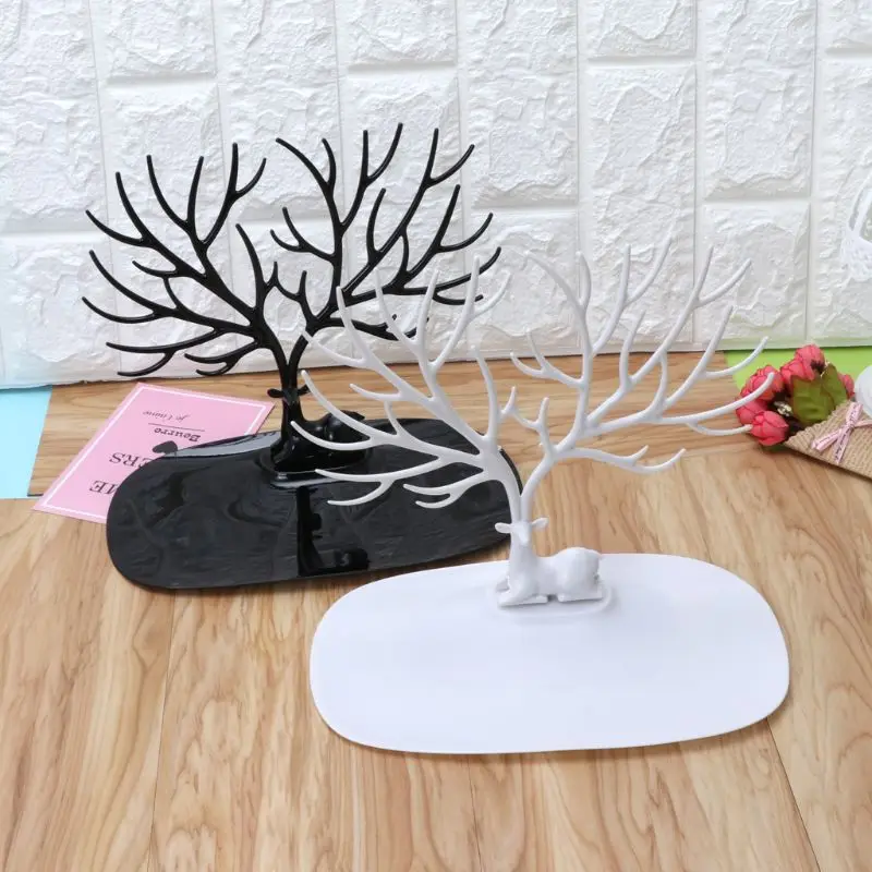 Ювелирные изделия Олень Дерево Стенд Дисплей Органайзер ожерелье серьги