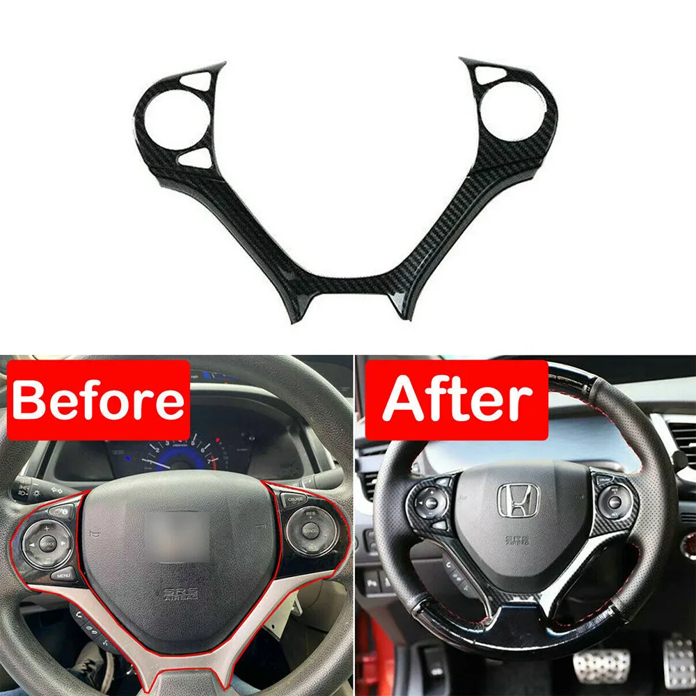

1 шт., чехол на руль из углеродного волокна для Honda Civic