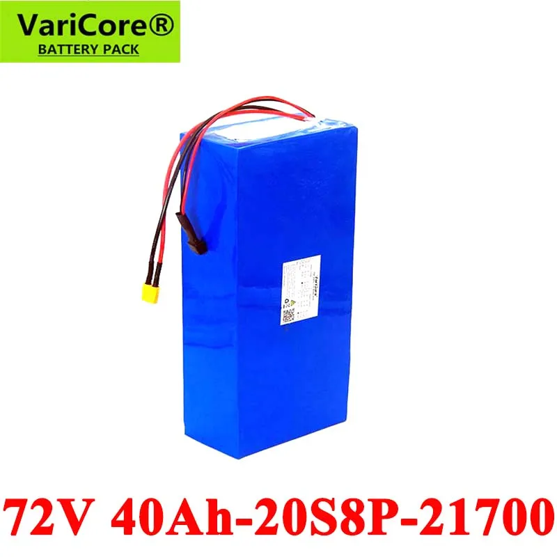 

VariCore 74V 40Ah 20S8P 1500W 2000 Вт высокой мощности Мощность Аккумулятор для е-байка 21700 72В электрический скутер литиевая батарея с BMS защиты