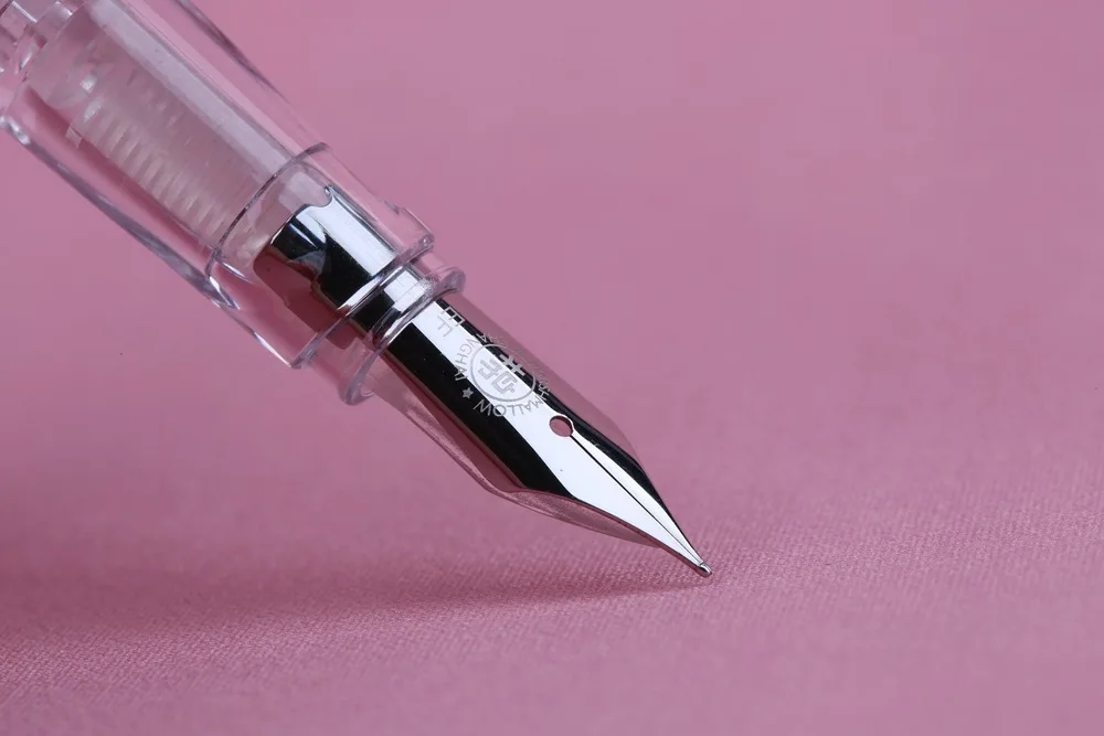 Перьевая ручка с прозрачным поршневым излучателем Penbbs 494 EF/ F оригинальная